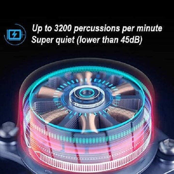 Tamda Massage Gun, Powerful Cordless Percussion Handheld Portable Deep Tissue Muscle Massager with 6 Massage Heads, 20 Speeds, LCD Touch Screen, Featuring Quiet Glide Technology - Imported from UK